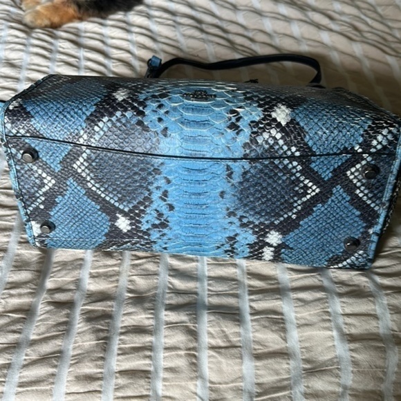 Coach Gramercy Blue Python Bag - Picture 3 of 12